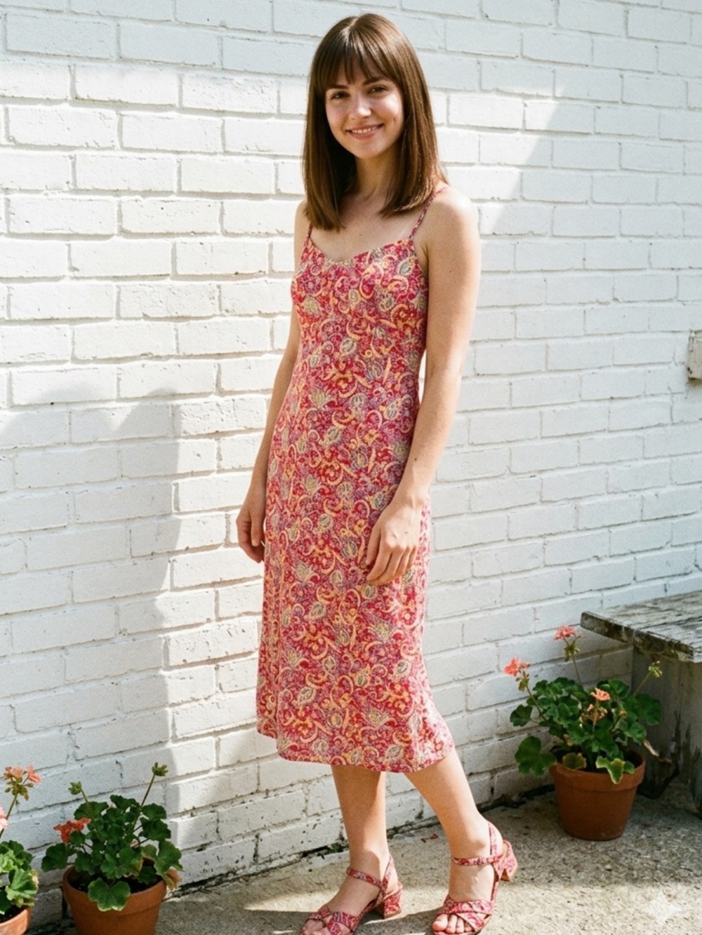 Vintage 90s/Y2K Express World Brand Paisley Sundress